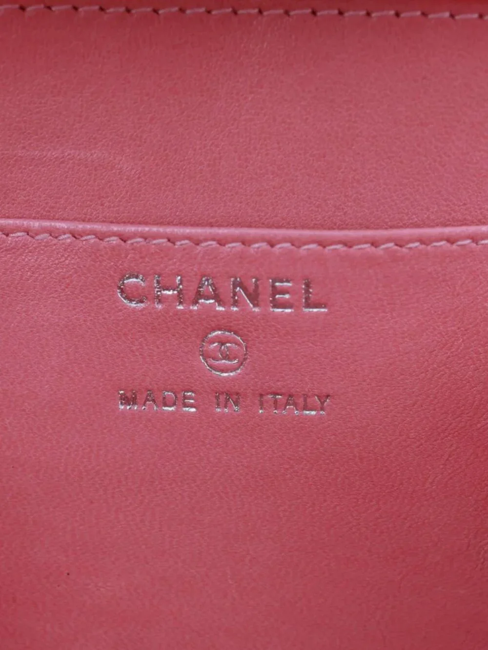 Chanel  Minaudiere Choco Bar Leather Clutch Pink